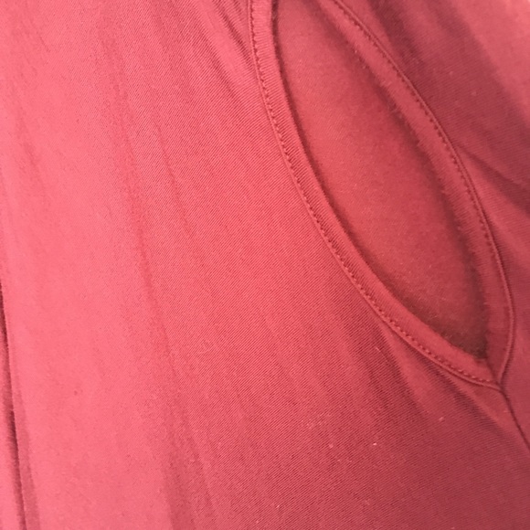 Wine jersey poncho top. - Picture 2 of 3